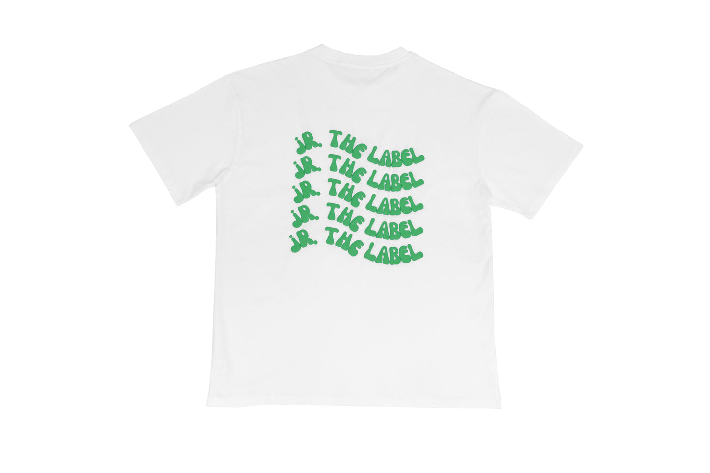 Boxy Tee White - Green Puff