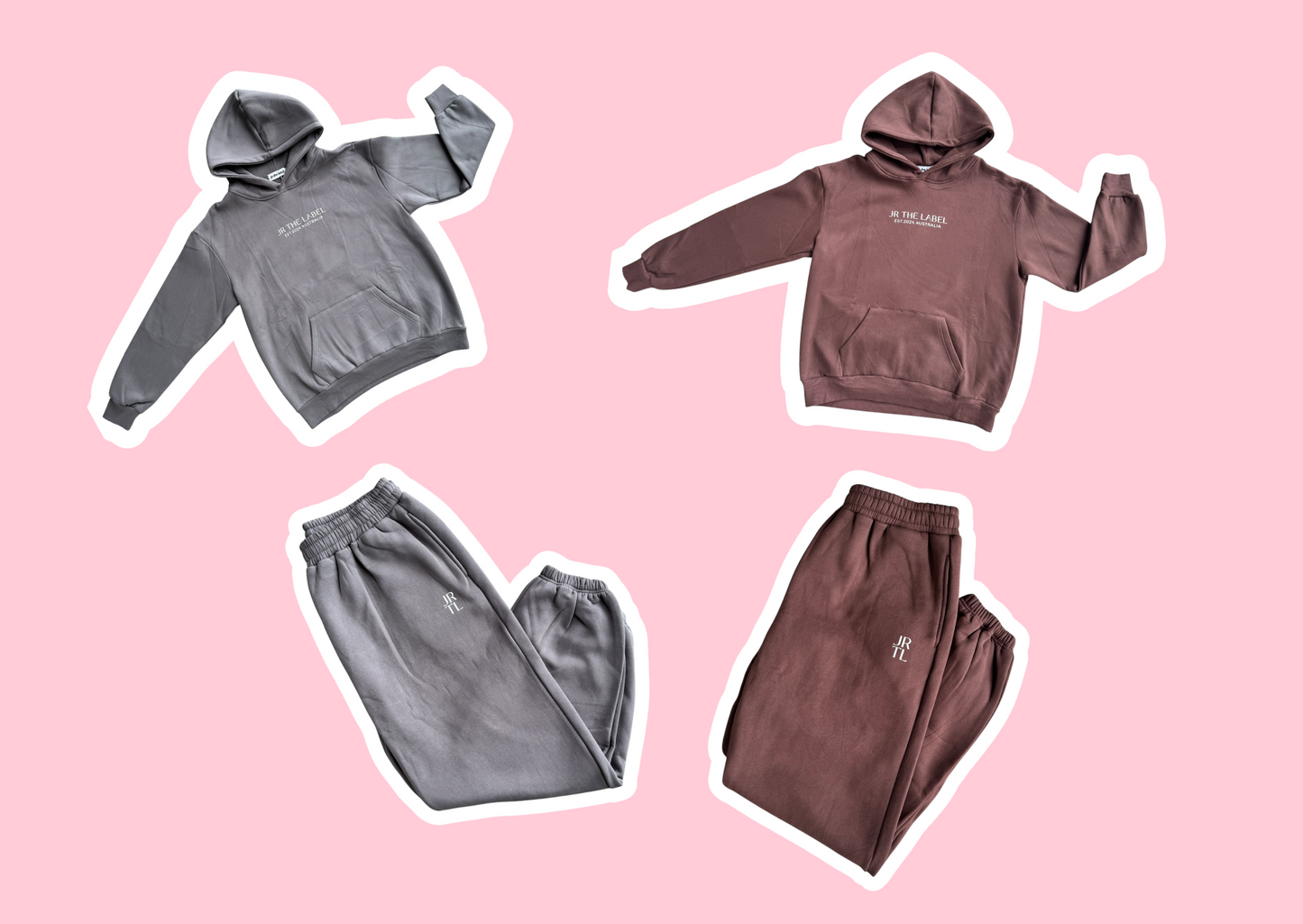 Hoodie with Cuff Tracksuit Pants Bundle