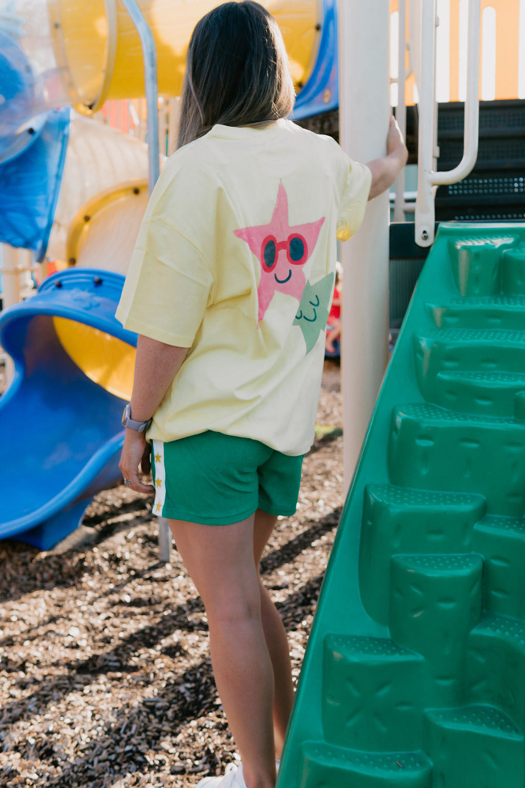 Green Coffee Run Shorts Adults