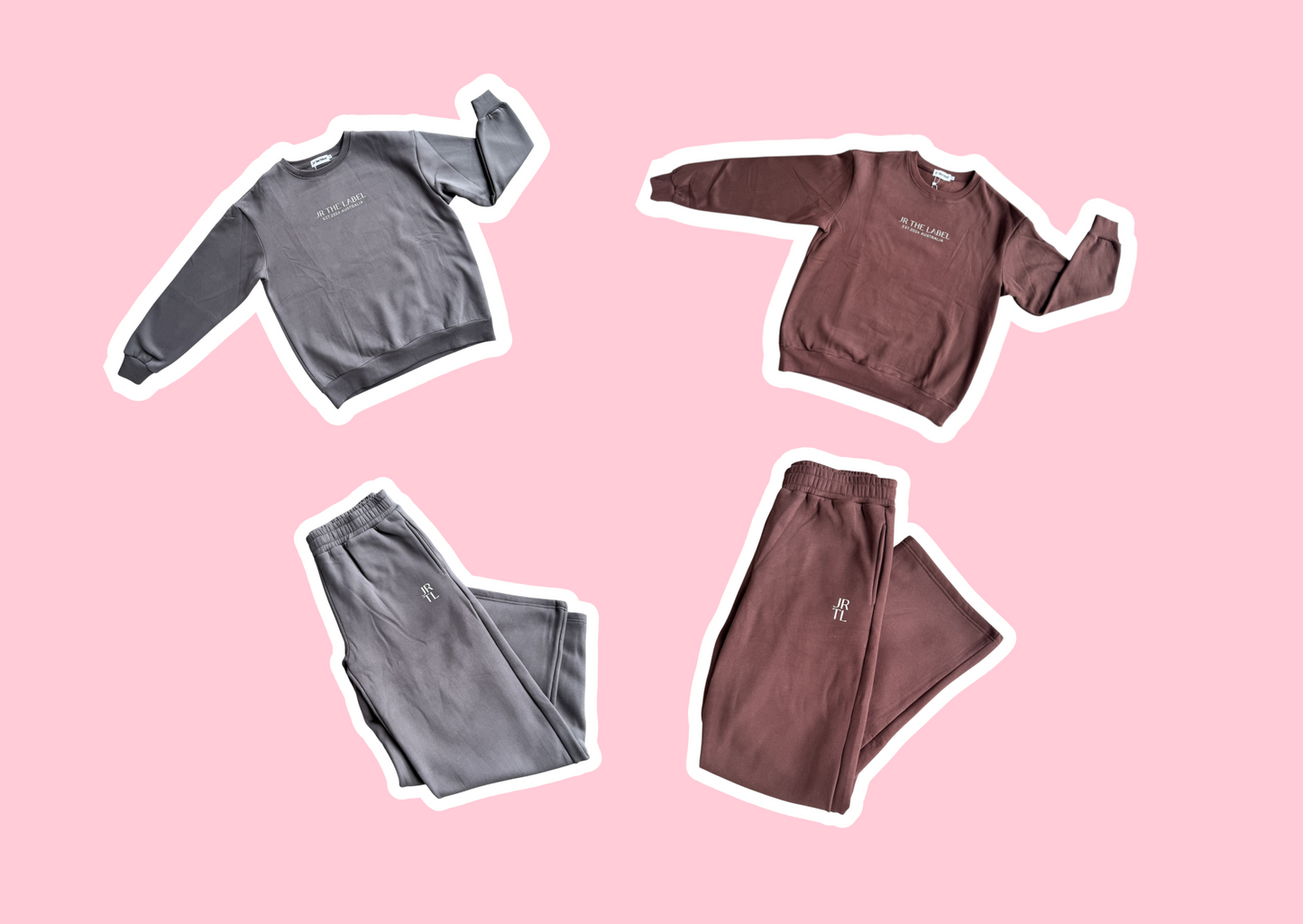 Crew with Wide Leg Tracksuit Pants Bundle